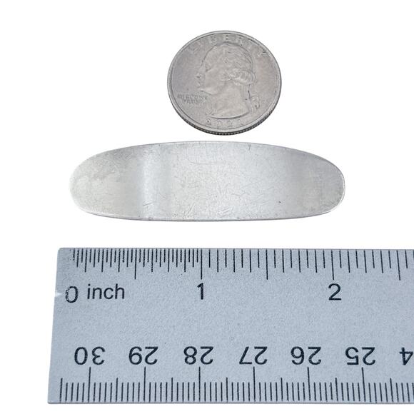 Vintage Sterling Silver 925 Oval Barrette main image 4